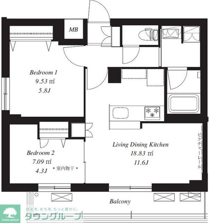 フレンシア下井草の物件間取画像